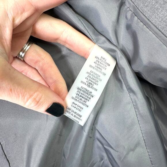 Calvin Klein NWOT Light Charcoal Grey One-Button Classic Suit Blazer Size 4 - Picture 8 of 8